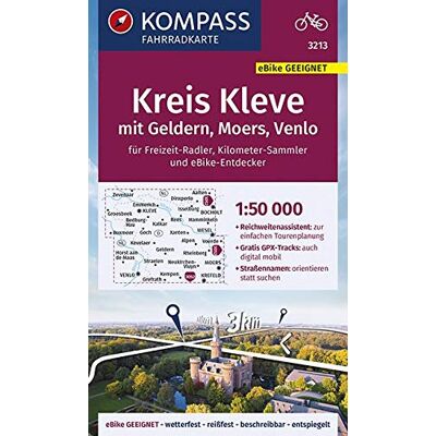 KOMPASS-Karten GmbH - KOMPASS Fahrradkarte Kreis Kleve mit Geldern, Moers, Venlo 1:50.000, FK 3213: reiß- und wetterfest (KOMPASS-Fahrradkarten Deutschland, Band 3213) - Preis vom 18.06.2026 05:44:55 h KOMPASS-Karten GmbH - KOMPASS Fahrradkarte Kreis Kleve mit Geldern, Moers, Venlo 1:50.000, FK 3213: reiß- und wetterfest (KOMPASS-Fahrradkarten Deutschland, Band 3213) - Preis vom 18.06.2026 05:44:55 h