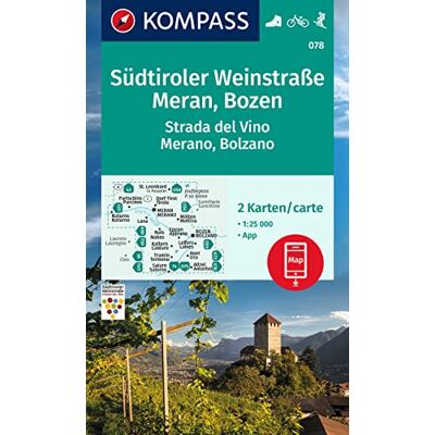 KOMPASS Wanderkarten-Set 078 Südtiroler Weinstraße, Meran, Bozen / Strada del Vino, Merano, Bolzano (2 Karten) 1:25.000: inklusive Karte zur offline ... in der KOMPASS-App. Fahrradfahren. Skitouren. - Preis vom 16.06.2026 05:30:18 h KOMPASS Wanderkarten-Set 078 Südtiroler Weinstraße, Meran, Bozen / Strada del Vino, Merano, Bolzano (2 Karten) 1:25.000: inklusive Karte zur offline ... in der KOMPASS-App. Fahrradfahren. Skitouren. - Preis vom 16.06.2026 05:30:18 h