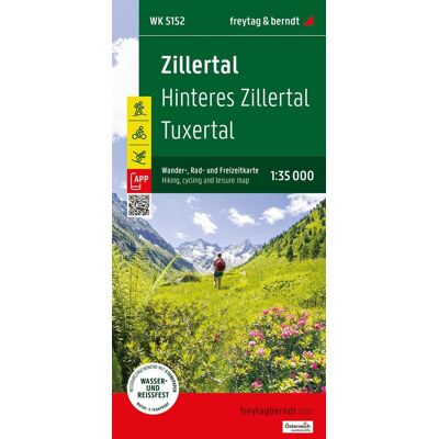 Zillertal, Wander-, Rad- und Freizeitkarte 1:35.000, freytag & berndt, WK 5152: Hinteres Zillertal, Tuxertal, mit App, wasserfest und reißfest (freytag & berndt Wander-Rad-Freizeitkarten) - Preis vom 21.06.2026 05:42:24 h Zillertal, Wander-, Rad- und Freizeitkarte 1:35.000, freytag & berndt, WK 5152: Hinteres Zillertal, Tuxertal, mit App, wasserfest und reißfest (freytag & berndt Wander-Rad-Freizeitkarten) - Preis vom 21.06.2026 05:42:24 h