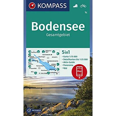 KOMPASS-Karten GmbH - Bodensee Gesamtgebiet: 5in1 Wanderkarte 1:75000 mit Panorama, Aktiv Guide, Detailkarten und Panorama inklusive Karte zur offline Verwendung in der KOMPASS-App. Fahrradfahren. (KOMPASS-Wanderkarten) - Preis vom 19.06.2026 05:29:47 h KOMPASS-Karten GmbH - Bodensee Gesamtgebiet: 5in1 Wanderkarte 1:75000 mit Panorama, Aktiv Guide, Detailkarten und Panorama inklusive Karte zur offline Verwendung in der KOMPASS-App. Fahrradfahren. (KOMPASS-Wanderkarten) - Preis vom 19.06.2026 05:29:47 h