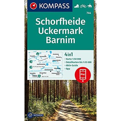 KOMPASS-Karten GmbH - KOMPASS Wanderkarte Schorfheide, Uckermark, Barnim: 4in1 Wanderkarte 1:50000 mit Aktiv Guide und Detailkarten inklusive Karte zur offline Verwendung ... Reiten. (KOMPASS-Wanderkarten, Band 744) - Preis vom 23.06.2026 11:45:09 h KOMPASS-Karten GmbH - KOMPASS Wanderkarte Schorfheide, Uckermark, Barnim: 4in1 Wanderkarte 1:50000 mit Aktiv Guide und Detailkarten inklusive Karte zur offline Verwendung ... Reiten. (KOMPASS-Wanderkarten, Band 744) - Preis vom 23.06.2026 11:45:09 h