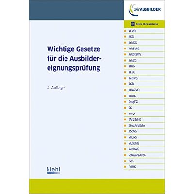 Wichtige Gesetze für die Ausbildereignungsprüfung - Preis vom 19.06.2026 05:29:47 h Wichtige Gesetze für die Ausbildereignungsprüfung - Preis vom 19.06.2026 05:29:47 h