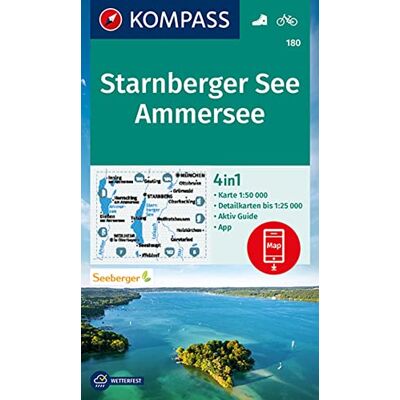 KOMPASS-Karten GmbH - KOMPASS Wanderkarte 180 Starnberger See, Ammersee: 4in1 Wanderkarte 1:50000 mit Aktiv Guide und Detailkarten inklusive Karte zur offline Verwendung in ... (KOMPASS-Wanderkarten, Band 180) - Preis vom 23.06.2026 11:45:09 h KOMPASS-Karten GmbH - KOMPASS Wanderkarte 180 Starnberger See, Ammersee: 4in1 Wanderkarte 1:50000 mit Aktiv Guide und Detailkarten inklusive Karte zur offline Verwendung in ... (KOMPASS-Wanderkarten, Band 180) - Preis vom 23.06.2026 11:45:09 h