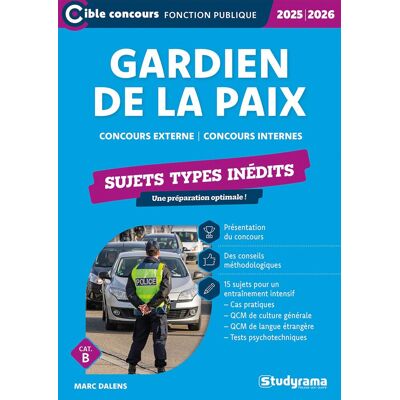 Marc Gardien de la paix : concours externe, concours internes, cat. B : sujets types inédits, 2025-2026 - Preis vom 19.06.2026 05:29:47 h Marc Gardien de la paix : concours externe, concours internes, cat. B : sujets types inédits, 2025-2026 - Preis vom 19.06.2026 05:29:47 h