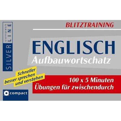 Boos Blitztraining Englisch Aufbauwortschatz: 100 x 5 Minuten Übungen für zwischendurch - Preis vom 18.06.2026 05:44:55 h Boos Blitztraining Englisch Aufbauwortschatz: 100 x 5 Minuten Übungen für zwischendurch - Preis vom 18.06.2026 05:44:55 h