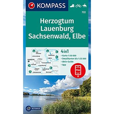 KOMPASS-Karten GmbH - KOMPASS Wanderkarte 722 Herzogtum Lauenburg, Sachsenwald, Elbe: 4in1 Wanderkarte 1:50000 mit Aktiv Guide und Detailkarten inklusive Karte zur offline ... Reiten. (KOMPASS-Wanderkarten, Band 722) - Preis vom 21.06.2026 05:42:24 h KOMPASS-Karten GmbH - KOMPASS Wanderkarte 722 Herzogtum Lauenburg, Sachsenwald, Elbe: 4in1 Wanderkarte 1:50000 mit Aktiv Guide und Detailkarten inklusive Karte zur offline ... Reiten. (KOMPASS-Wanderkarten, Band 722) - Preis vom 21.06.2026 05:42:24 h