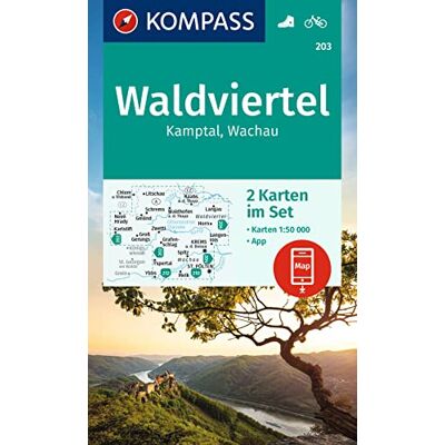 KOMPASS Wanderkarten-Set 203 Waldviertel, Kamptal, Wachau (2 Karten) 1:50.000: inklusive Karte zur offline Verwendung in der KOMPASS-App. Fahrradfahren. - Preis vom 16.06.2026 05:30:18 h KOMPASS Wanderkarten-Set 203 Waldviertel, Kamptal, Wachau (2 Karten) 1:50.000: inklusive Karte zur offline Verwendung in der KOMPASS-App. Fahrradfahren. - Preis vom 16.06.2026 05:30:18 h