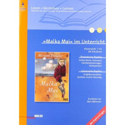 Marc »Malka Mai« im Unterricht: Klassenstufe 7-10, mit Kopiervorlagen: Klassenstufe 7-10 alle Schularten (Beltz Praxis / Lesen - Verstehen - Lernen) - Preis vom 17.06.2026 05:34:31 h Marc »Malka Mai« im Unterricht: Klassenstufe 7-10, mit Kopiervorlagen: Klassenstufe 7-10 alle Schularten (Beltz Praxis / Lesen - Verstehen - Lernen) - Preis vom 17.06.2026 05:34:31 h