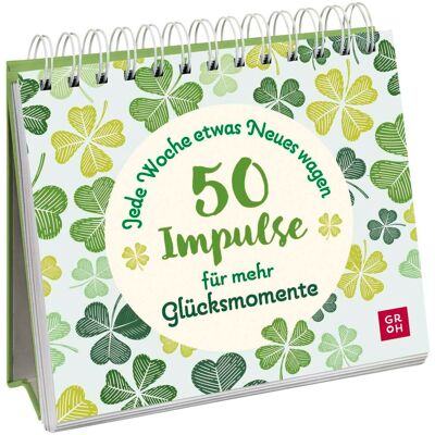 Jede Woche etwas Neues wagen - 50 Impulse für mehr Glücksmomente: Buch zum Aufstellen Inspiration und Tipps für mehr Glück und Lebensfreude im Alltag (Ideen, die das Leben bereichern) - Preis vom 18.06.2026 05:44:55 h Jede Woche etwas Neues wagen - 50 Impulse für mehr Glücksmomente: Buch zum Aufstellen Inspiration und Tipps für mehr Glück und Lebensfreude im Alltag (Ideen, die das Leben bereichern) - Preis vom 18.06.2026 05:44:55 h