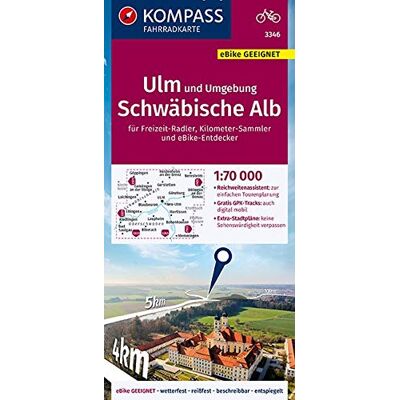 KOMPASS-Karten GmbH - KOMPASS Fahrradkarte Ulm und Umgebung, Schwäbische Alb 1:70.000, FK 3346: reiß- und wetterfest mit Extra Stadtplänen (KOMPASS-Fahrradkarten Deutschland, Band 3346) - Preis vom 18.06.2026 05:44:55 h KOMPASS-Karten GmbH - KOMPASS Fahrradkarte Ulm und Umgebung, Schwäbische Alb 1:70.000, FK 3346: reiß- und wetterfest mit Extra Stadtplänen (KOMPASS-Fahrradkarten Deutschland, Band 3346) - Preis vom 18.06.2026 05:44:55 h