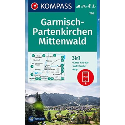 KOMPASS Wanderkarte 790 Garmisch-Partenkirchen, Mittenwald 1:35.000: 3in1 Wanderkarte, mit Aktiv Guide inklusive Karte zur offline Verwendung in der KOMPASS-App. Fahrradfahren. Skitouren. Langlaufen. - Preis vom 22.06.2026 23:23:57 h KOMPASS Wanderkarte 790 Garmisch-Partenkirchen, Mittenwald 1:35.000: 3in1 Wanderkarte, mit Aktiv Guide inklusive Karte zur offline Verwendung in der KOMPASS-App. Fahrradfahren. Skitouren. Langlaufen. - Preis vom 22.06.2026 23:23:57 h