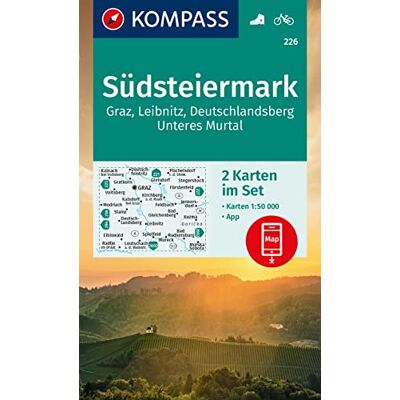 KOMPASS Wanderkarten-Set 226 Südsteiermark, Graz, Leibnitz, Deutschlandsberg, Unteres Murtal (2 Karten) 1:50.000: inklusive Karte zur offline Verwendung in der KOMPASS-App. Fahrradfahren. - Preis vom 20.06.2026 05:23:55 h KOMPASS Wanderkarten-Set 226 Südsteiermark, Graz, Leibnitz, Deutschlandsberg, Unteres Murtal (2 Karten) 1:50.000: inklusive Karte zur offline Verwendung in der KOMPASS-App. Fahrradfahren. - Preis vom 20.06.2026 05:23:55 h