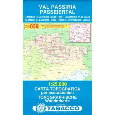 TABACCO - Passeiertal: Wanderkarte Tabacco 039. 1:25000 (Cartes Topograh) - Preis vom 22.09.2026 03:35:57 h TABACCO - Passeiertal: Wanderkarte Tabacco 039. 1:25000 (Cartes Topograh) - Preis vom 22.09.2026 03:35:57 h