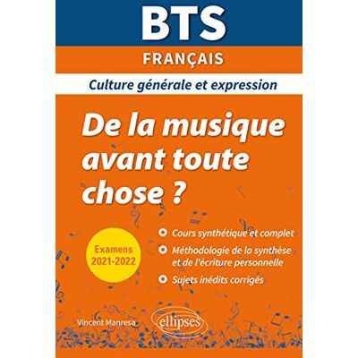 Vincent De la musique avant toute chose ? : BTS français, culture générale et expression : examens 2021-2022 - Preis vom 22.06.2026 23:23:57 h Vincent De la musique avant toute chose ? : BTS français, culture générale et expression : examens 2021-2022 - Preis vom 22.06.2026 23:23:57 h