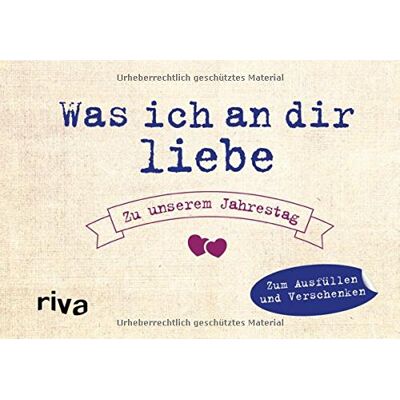 Alexandra Reinwarth - Was ich an dir liebe - Zu unserem Jahrestag: Zum Ausfüllen und Verschenken - Preis vom 24.06.2026 07:42:13 h Alexandra Reinwarth - Was ich an dir liebe - Zu unserem Jahrestag: Zum Ausfüllen und Verschenken - Preis vom 24.06.2026 07:42:13 h