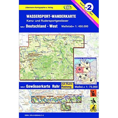 Erhard Jübermann - Wassersport-Wanderkarte / Deutschland-West mit Gewässerkarte Ruhr: Kanu-und Rudersportgewässer / Maßstab 1: 450 000, Ruhr: 1: 75 000 - Preis vom 17.06.2026 05:34:31 h Erhard Jübermann - Wassersport-Wanderkarte / Deutschland-West mit Gewässerkarte Ruhr: Kanu-und Rudersportgewässer / Maßstab 1: 450 000, Ruhr: 1: 75 000 - Preis vom 17.06.2026 05:34:31 h