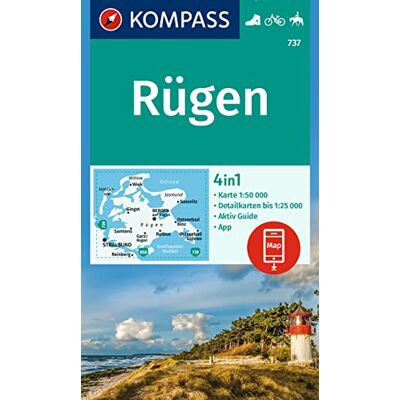 KOMPASS Wanderkarte 737 Rügen 1:50.000: 4in1 Wanderkarte, mit Aktiv Guide und Detailkarten inklusive Karte zur offline Verwendung in der KOMPASS-App. Fahrradfahren. Reiten. - Preis vom 23.06.2026 11:45:09 h KOMPASS Wanderkarte 737 Rügen 1:50.000: 4in1 Wanderkarte, mit Aktiv Guide und Detailkarten inklusive Karte zur offline Verwendung in der KOMPASS-App. Fahrradfahren. Reiten. - Preis vom 23.06.2026 11:45:09 h
