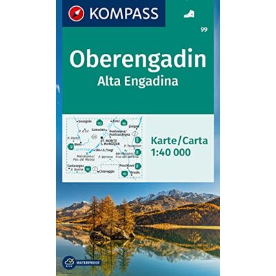 KOMPASS Wanderkarte 99 Oberengadin / Alta Engadina 1:40.000: markierte Wanderwege, Hütten, Radrouten - Preis vom 16.06.2026 05:30:18 h KOMPASS Wanderkarte 99 Oberengadin / Alta Engadina 1:40.000: markierte Wanderwege, Hütten, Radrouten - Preis vom 16.06.2026 05:30:18 h
