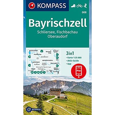 KOMPASS-Karten GmbH - KOMPASS Wanderkarte 008 Bayrischzell, Schliersee, Fischbachau, Oberaudorf: 3in1 Wanderkarte 1:25000 mit Aktiv Guide inklusive Karte zur offline ... (KOMPASS-Wanderkarten, 008, Band 8) - Preis vom 16.06.2026 05:30:18 h KOMPASS-Karten GmbH - KOMPASS Wanderkarte 008 Bayrischzell, Schliersee, Fischbachau, Oberaudorf: 3in1 Wanderkarte 1:25000 mit Aktiv Guide inklusive Karte zur offline ... (KOMPASS-Wanderkarten, 008, Band 8) - Preis vom 16.06.2026 05:30:18 h