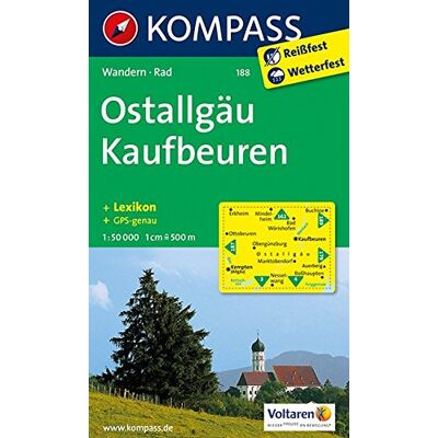 KOMPASS-Karten GmbH - Ostallgäu - Kaufbeuren: Wanderkarte mit Kurzführer und Radwegen. GPS-genau. 1:50000 (KOMPASS-Wanderkarten, Band 188) - Preis vom 20.06.2026 05:23:55 h KOMPASS-Karten GmbH - Ostallgäu - Kaufbeuren: Wanderkarte mit Kurzführer und Radwegen. GPS-genau. 1:50000 (KOMPASS-Wanderkarten, Band 188) - Preis vom 20.06.2026 05:23:55 h