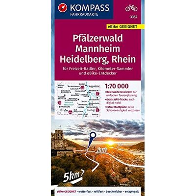 KOMPASS-Karten GmbH - KOMPASS Fahrradkarte Pfälzerwald, Mannheim, Heidelberg, Rhein 1:70.000, FK 3352: reiß- und wetterfest mit Extra Stadtplänen (KOMPASS-Fahrradkarten Deutschland, Band 3352) - Preis vom 18.06.2026 05:44:55 h KOMPASS-Karten GmbH - KOMPASS Fahrradkarte Pfälzerwald, Mannheim, Heidelberg, Rhein 1:70.000, FK 3352: reiß- und wetterfest mit Extra Stadtplänen (KOMPASS-Fahrradkarten Deutschland, Band 3352) - Preis vom 18.06.2026 05:44:55 h
