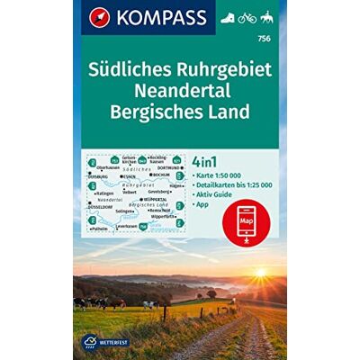 KOMPASS Wanderkarte 756 Südliches Ruhrgebiet, Neandertal, Bergisches Land 1:50.000: 4in1 Wanderkarte, mit Aktiv Guide und Detailkarten inklusive Karte ... in der KOMPASS-App. Fahrradfahren. Reiten. - Preis vom 21.06.2026 05:42:24 h KOMPASS Wanderkarte 756 Südliches Ruhrgebiet, Neandertal, Bergisches Land 1:50.000: 4in1 Wanderkarte, mit Aktiv Guide und Detailkarten inklusive Karte ... in der KOMPASS-App. Fahrradfahren. Reiten. - Preis vom 21.06.2026 05:42:24 h