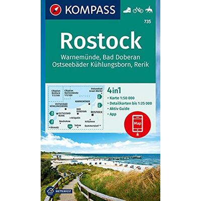 KOMPASS-Karten GmbH - KOMPASS Wanderkarte Rostock, Warnemünde, Bad Doberan, Ostseebäder Kühlungsborn, Rerik: 4in1 Wanderkarte 1:50000 mit Aktiv Guide und Detailkarten ... Reiten. (KOMPASS-Wanderkarten, Band 735) - Preis vom 23.06.2026 11:45:09 h KOMPASS-Karten GmbH - KOMPASS Wanderkarte Rostock, Warnemünde, Bad Doberan, Ostseebäder Kühlungsborn, Rerik: 4in1 Wanderkarte 1:50000 mit Aktiv Guide und Detailkarten ... Reiten. (KOMPASS-Wanderkarten, Band 735) - Preis vom 23.06.2026 11:45:09 h