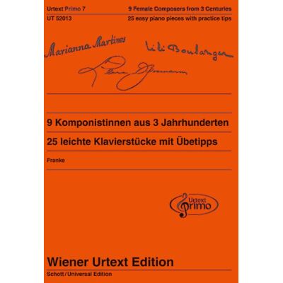Franke 9 Komponistinnen aus 3 Jahrhunderten: 25 leichte Klavierstücke mit Spiel- und Übetipps. Band 7. Klavier. (Urtext Primo - ein neues Konzept für den Einstieg in die Klavierliteratur, Band 7) - Preis vom 25.06.2026 23:23:36 h Franke 9 Komponistinnen aus 3 Jahrhunderten: 25 leichte Klavierstücke mit Spiel- und Übetipps. Band 7. Klavier. (Urtext Primo - ein neues Konzept für den Einstieg in die Klavierliteratur, Band 7) - Preis vom 25.06.2026 23:23:36 h
