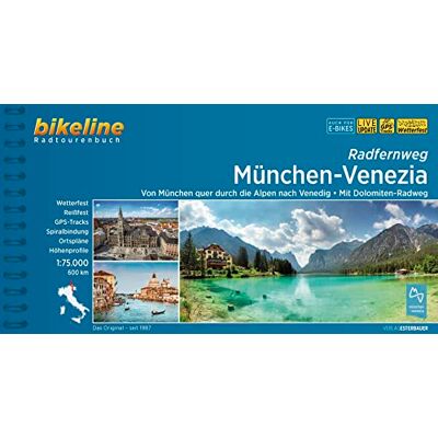 Esterbauer Verlag - Radfernweg München-Venezia: Von München quer durch die Alpen nach Vendig • Mit Dolomiten-Radweg, 1:75.000, 600 km, wetterfest/reißfest, GPS-Tracks Download, LiveUpdate (Bikeline Radtourenbücher) - Preis vom 18.06.2026 05:44:55 h Esterbauer Verlag - Radfernweg München-Venezia: Von München quer durch die Alpen nach Vendig • Mit Dolomiten-Radweg, 1:75.000, 600 km, wetterfest/reißfest, GPS-Tracks Download, LiveUpdate (Bikeline Radtourenbücher) - Preis vom 18.06.2026 05:44:55 h