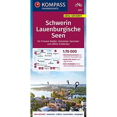 KOMPASS-Karten GmbH - KOMPASS Fahrradkarte 3317 Schwerin, Lauenburgische Seen 1:70.000: reiß- und wetterfest mit Extra Stadtplänen (KOMPASS-Fahrradkarten Deutschland, Band 3317) - Preis vom 16.06.2026 05:30:18 h KOMPASS-Karten GmbH - KOMPASS Fahrradkarte 3317 Schwerin, Lauenburgische Seen 1:70.000: reiß- und wetterfest mit Extra Stadtplänen (KOMPASS-Fahrradkarten Deutschland, Band 3317) - Preis vom 16.06.2026 05:30:18 h