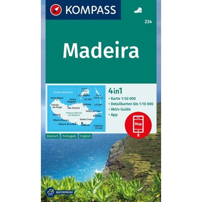 KOMPASS Wanderkarte 234 Madeira 1:50.000: 4in1 Wanderkarte mit Aktiv Guide und 1:25000 Karten, inklusive Kartenbereich zur offline Verwendung in der KOMPASS-App. - Preis vom 22.06.2026 11:45:37 h KOMPASS Wanderkarte 234 Madeira 1:50.000: 4in1 Wanderkarte mit Aktiv Guide und 1:25000 Karten, inklusive Kartenbereich zur offline Verwendung in der KOMPASS-App. - Preis vom 22.06.2026 11:45:37 h