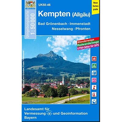 Landesamt für Digitalisierung, Breitband und Vermessung, Bayern - UK50-46 Kempten (Allgäu): Bad Grönenbach, Immenstadt i.Allgäu, Nesselwang, Pfronten, Isny im Aallgäu, Leutkirch im Allgäu, Alpsee, Rottachsee, ... Karte Freizeitkarte Wanderkarte) - Preis v Landesamt für Digitalisierung, Breitband und Vermessung, Bayern - UK50-46 Kempten (Allgäu): Bad Grönenbach, Immenstadt i.Allgäu, Nesselwang, Pfronten, Isny im Aallgäu, Leutkirch im Allgäu, Alpsee, Rottachsee, ... Karte Freizeitkarte Wanderkarte) - Preis v