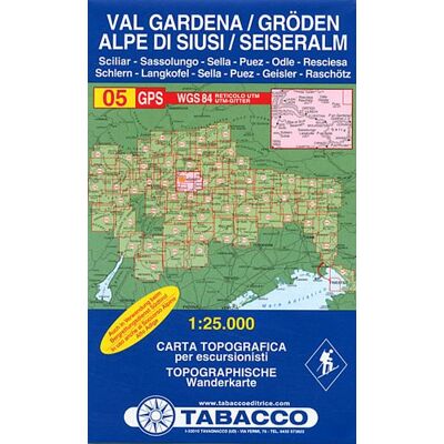 TABACCO - Gröden, Seiser Alm: Wanderkarte Tabacco 05. 1:25000 (Cartes Topograh) - Preis vom 22.09.2026 03:35:57 h TABACCO - Gröden, Seiser Alm: Wanderkarte Tabacco 05. 1:25000 (Cartes Topograh) - Preis vom 22.09.2026 03:35:57 h