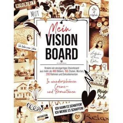 Collection, S & L Creative - Mein Vision Board: Kreiere ein einzigartiges Visionboard aus mehr als 480 Bildern, 150 Zitaten, Worten, 200 Rahmen & Elementen in wunderschönen Creme- und Brauntönen. Sepia Effekt. - Preis vom 22.09.2026 03:35:57 h Collection, S & L Creative - Mein Vision Board: Kreiere ein einzigartiges Visionboard aus mehr als 480 Bildern, 150 Zitaten, Worten, 200 Rahmen & Elementen in wunderschönen Creme- und Brauntönen. Sepia Effekt. - Preis vom 22.09.2026 03:35:57 h