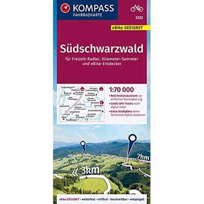 KOMPASS-Karten GmbH - KOMPASS Fahrradkarte 3332 Südschwarzwald 1:70.000: reiß- und wetterfest mit Extra Stadtplänen - Preis vom 24.06.2026 07:42:13 h KOMPASS-Karten GmbH - KOMPASS Fahrradkarte 3332 Südschwarzwald 1:70.000: reiß- und wetterfest mit Extra Stadtplänen - Preis vom 24.06.2026 07:42:13 h