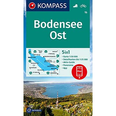 KOMPASS-Karten GmbH - KOMPASS Wanderkarte Bodensee Ost: 5in1 Wanderkarte 1:50000 mit Aktiv Guide, Detailkarten und Panorama inklusive Karte zur offline Verwendung in der KOMPASS-App. Fahrradfahren. (KOMPASS-Wanderkarten) - Preis vom 22.09.2026 03:35:57 h KOMPASS-Karten GmbH - KOMPASS Wanderkarte Bodensee Ost: 5in1 Wanderkarte 1:50000 mit Aktiv Guide, Detailkarten und Panorama inklusive Karte zur offline Verwendung in der KOMPASS-App. Fahrradfahren. (KOMPASS-Wanderkarten) - Preis vom 22.09.2026 03:35:57 h