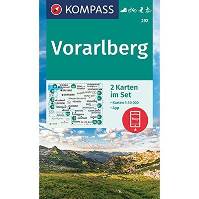 KOMPASS-Karten GmbH - KOMPASS Wanderkarte 292 Vorarlberg 1:50000 (2 Karten im Set): inklusive Karte zur offline Verwendung in der KOMPASS-App. Fahrradfahren. Skitouren. Langlaufen. (KOMPASS-Wanderkarten, Band 292) - Preis vom 24.06.2026 07:42:13 h KOMPASS-Karten GmbH - KOMPASS Wanderkarte 292 Vorarlberg 1:50000 (2 Karten im Set): inklusive Karte zur offline Verwendung in der KOMPASS-App. Fahrradfahren. Skitouren. Langlaufen. (KOMPASS-Wanderkarten, Band 292) - Preis vom 24.06.2026 07:42:13 h