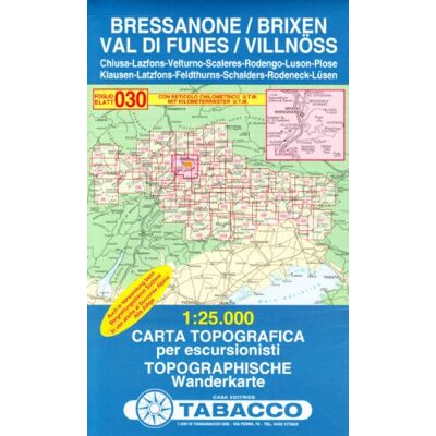 TABACCO - Brixen, Villnössertal: Wanderkarte Tabacco 030. 1:25000 (Cartes Topograh) - Preis vom 21.06.2026 05:42:24 h TABACCO - Brixen, Villnössertal: Wanderkarte Tabacco 030. 1:25000 (Cartes Topograh) - Preis vom 21.06.2026 05:42:24 h