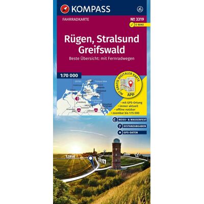 KOMPASS Fahrradkarte 3319 Rügen, Stralsund, Greifswald 1:70.000: reiß- und wetterfest - Preis vom 17.06.2026 05:34:31 h KOMPASS Fahrradkarte 3319 Rügen, Stralsund, Greifswald 1:70.000: reiß- und wetterfest - Preis vom 17.06.2026 05:34:31 h
