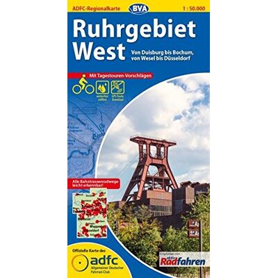 Allgemeiner Deutscher Fahrrad-Club e.V. (ADFC) - ADFC-Regionalkarte Ruhrgebiet West mit Tagestouren-Vorschlägen, 1:50.000, reiß- und wetterfest, GPS-Tracks Download: Von Duisburg bis Bochum, von Wesel bis Düsseldorf (ADFC-Regionalkarte 1:50000) - Preis vo Allgemeiner Deutscher Fahrrad-Club e.V. (ADFC) - ADFC-Regionalkarte Ruhrgebiet West mit Tagestouren-Vorschlägen, 1:50.000, reiß- und wetterfest, GPS-Tracks Download: Von Duisburg bis Bochum, von Wesel bis Düsseldorf (ADFC-Regionalkarte 1:50000) - Preis vo