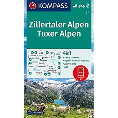 KOMPASS-Karten GmbH - KOMPASS Wanderkarte Zillertaler Alpen, Tuxer Alpen: 4in1 Wanderkarte 1:50000 mit Aktiv Guide und Detailkarten inklusive Karte zur offline Verwendung ... Skitouren. (KOMPASS-Wanderkarten, Band 37) - Preis vom 17.06.2026 05:34:31 h KOMPASS-Karten GmbH - KOMPASS Wanderkarte Zillertaler Alpen, Tuxer Alpen: 4in1 Wanderkarte 1:50000 mit Aktiv Guide und Detailkarten inklusive Karte zur offline Verwendung ... Skitouren. (KOMPASS-Wanderkarten, Band 37) - Preis vom 17.06.2026 05:34:31 h