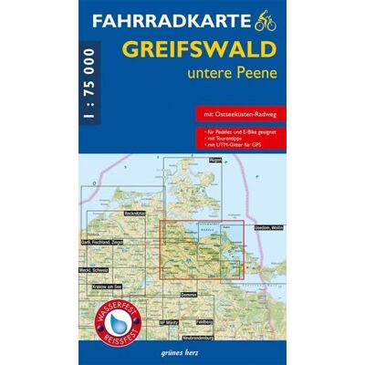 Fahrradkarte Greifswald, untere Peene: Mit Ostseeküsten-Radweg. Maßstab 1:75.000. Wasser- und reißfest. (Fahrradkarten) - Preis vom 20.06.2026 05:23:55 h Fahrradkarte Greifswald, untere Peene: Mit Ostseeküsten-Radweg. Maßstab 1:75.000. Wasser- und reißfest. (Fahrradkarten) - Preis vom 20.06.2026 05:23:55 h
