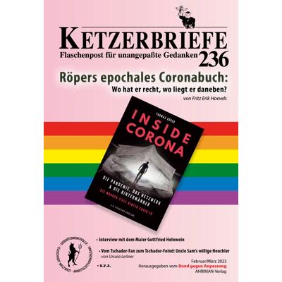 Hoevels, Fritz Erik - Röpers epochales Corona-Buch – wo hat er recht, wo liegt er daneben?: Ketzerbriefe 236 – Flaschenpost für unangepaßte Gedanken (Ketzerbriefe: Flaschenpost für unangepasste Gedanken. Sonderhefte) - Preis vom 19.06.2026 05:29:47 h Hoevels, Fritz Erik - Röpers epochales Corona-Buch – wo hat er recht, wo liegt er daneben?: Ketzerbriefe 236 – Flaschenpost für unangepaßte Gedanken (Ketzerbriefe: Flaschenpost für unangepasste Gedanken. Sonderhefte) - Preis vom 19.06.2026 05:29:47 h