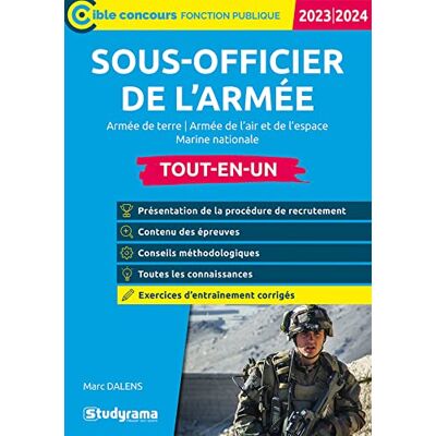 Marc Sous-officier de l'armée : armée de terre, armée de l'air et de l'espace, Marine nationale, tout-en-un : 2023-2024 - Preis vom 25.06.2026 23:23:36 h Marc Sous-officier de l'armée : armée de terre, armée de l'air et de l'espace, Marine nationale, tout-en-un : 2023-2024 - Preis vom 25.06.2026 23:23:36 h