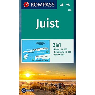 KOMPASS-Karten GmbH - KOMPASS Wanderkarte Insel Juist: 3in1 Wanderkarte 1:20000 mit Detailkarte 1:8000 und Aktiv Guide. Reiten. (KOMPASS-Wanderkarten, Band 728) - Preis vom 23.06.2026 11:45:09 h KOMPASS-Karten GmbH - KOMPASS Wanderkarte Insel Juist: 3in1 Wanderkarte 1:20000 mit Detailkarte 1:8000 und Aktiv Guide. Reiten. (KOMPASS-Wanderkarten, Band 728) - Preis vom 23.06.2026 11:45:09 h