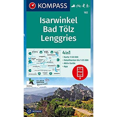 KOMPASS-Karten GmbH - KOMPASS Wanderkarte Isarwinkel, Bad Tölz, Lenggries: 4in1 Wanderkarte 1:50000 mit Aktiv Guide und Detailkarten inklusive Karte zur offline Verwendung ... Langlaufen. (KOMPASS-Wanderkarten, Band 182) - Preis vom 20.06.2026 05:23:55 h KOMPASS-Karten GmbH - KOMPASS Wanderkarte Isarwinkel, Bad Tölz, Lenggries: 4in1 Wanderkarte 1:50000 mit Aktiv Guide und Detailkarten inklusive Karte zur offline Verwendung ... Langlaufen. (KOMPASS-Wanderkarten, Band 182) - Preis vom 20.06.2026 05:23:55 h