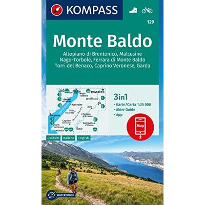 KOMPASS Wanderkarte 129 Monte Baldo, Malcesine, Nago-Torbole, Garda 1:25.000: 3in1 Wanderkarte mit Aktiv Guide inklusive Karte zur offline Verwendung in der KOMPASS-App. Fahrradfahren. - Preis vom 24.06.2026 07:42:13 h KOMPASS Wanderkarte 129 Monte Baldo, Malcesine, Nago-Torbole, Garda 1:25.000: 3in1 Wanderkarte mit Aktiv Guide inklusive Karte zur offline Verwendung in der KOMPASS-App. Fahrradfahren. - Preis vom 24.06.2026 07:42:13 h