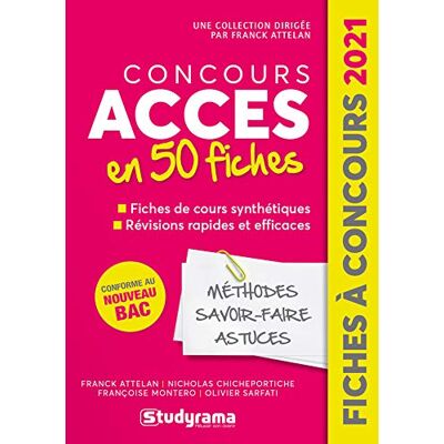 Franck Attelan - Concours Accès en 50 fiches : méthodes, savoir-faire, astuces : 2021 - Preis vom 22.09.2026 03:35:57 h Franck Attelan - Concours Accès en 50 fiches : méthodes, savoir-faire, astuces : 2021 - Preis vom 22.09.2026 03:35:57 h