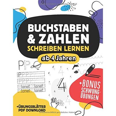 TORRO Kids Publishing - Buchstaben und Zahlen schreiben lernen ab 4 Jahren: mit Bonus Schwungübungen und extra Übungsblätter als PDF Download - fördert Konzentration und ... in Kindergarten, Vorschule und Grundschule - Preis vom 21.06.2026 05:42:24 h TORRO Kids Publishing - Buchstaben und Zahlen schreiben lernen ab 4 Jahren: mit Bonus Schwungübungen und extra Übungsblätter als PDF Download - fördert Konzentration und ... in Kindergarten, Vorschule und Grundschule - Preis vom 21.06.2026 05:42:24 h