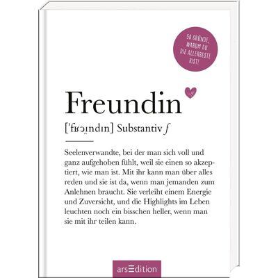 Freundin (Substantiv, f): 50 Gründe, warum du die Allerbeste bist! Definition Freundin: Modernes Komplimentebuch zum Verschenken - Preis vom 26.06.2026 19:40:26 h Freundin (Substantiv, f): 50 Gründe, warum du die Allerbeste bist! Definition Freundin: Modernes Komplimentebuch zum Verschenken - Preis vom 26.06.2026 19:40:26 h
